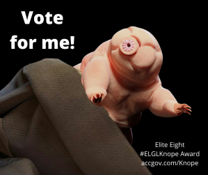 A water bear asks for your vote